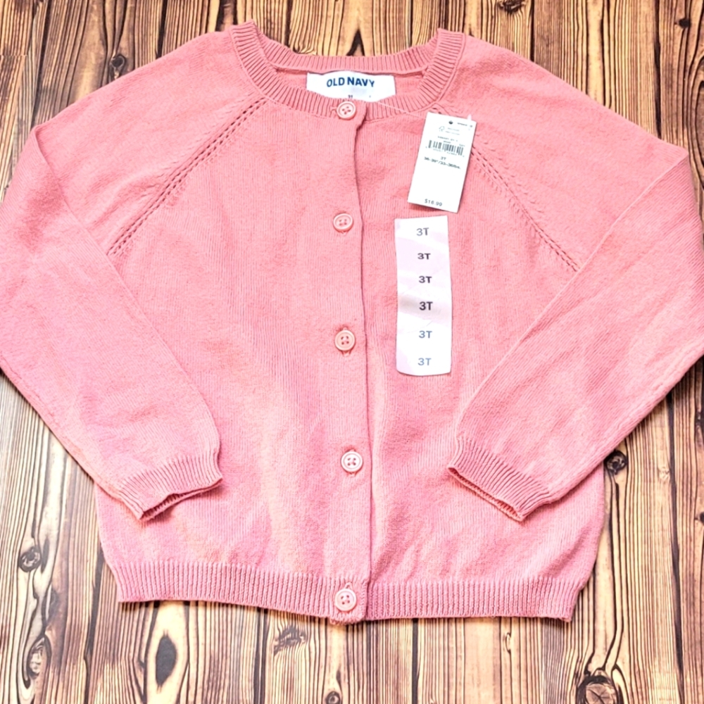 Old Navy Girl Easter Spring Pink Cardigan